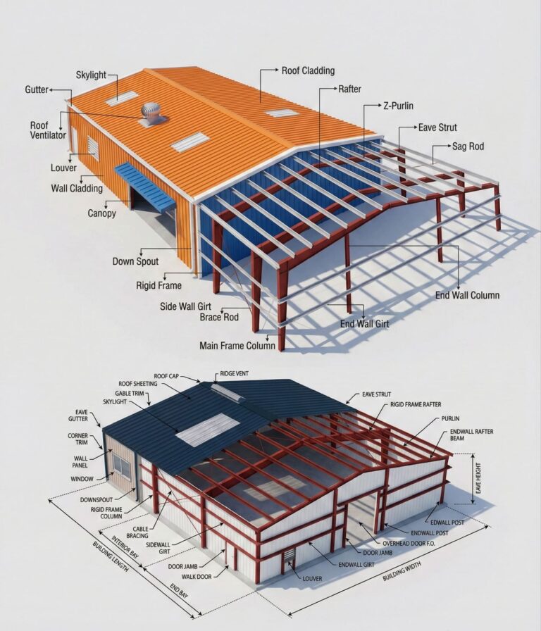 مقاول بناء مستودع الهيكل0507242281 المعدنية جده تركيب وتفصيل الهيكل المعدنية